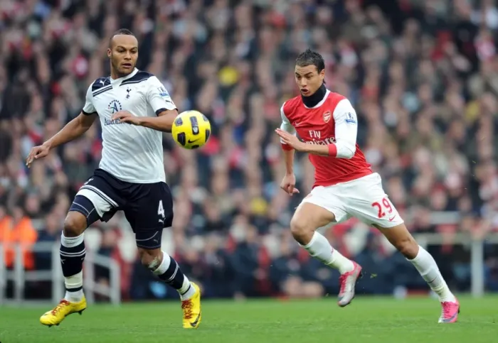Framed Print : Chamakh vs. Kaboul: Thrilling Rivalry as Tottenham Edges Past Arsenal 3-2 in Premier League Clash at Emirates Stadium Framed Print : Chamakh vs. Kaboul: Thrilling Rivalry as Tottenham Edges Past Arsenal 3-2 in Premier League Clash at Emirates Stadium