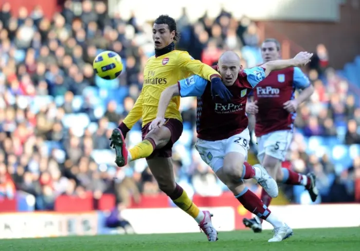 Framed Print : Chamakh's Brilliant Performance: Arsenal Crush Villa 4-2 in Premier League Showdown
