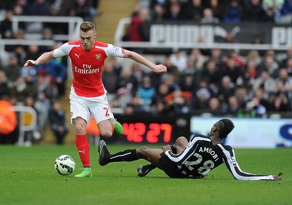 Chambers Breaks Past Newcastle's Ameobi: Arsenal vs Newcastle, Premier League 2014 / 15