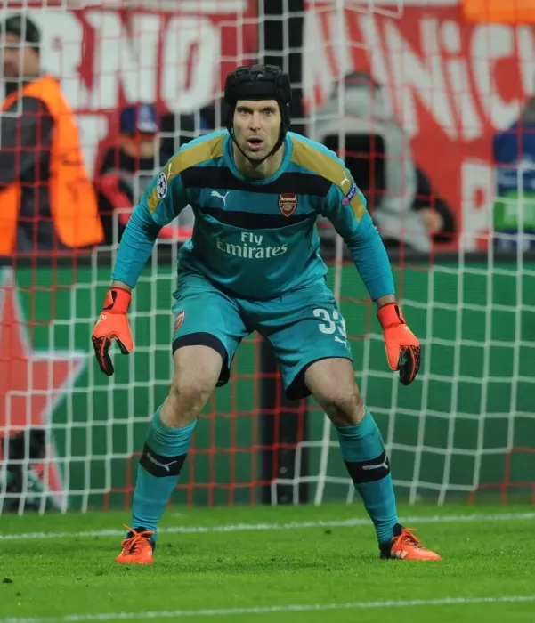 Framed Print : Champions Clash: Petr Cech vs. Bayern Munich in UCL Showdown (Arsenal vs. Bayern Munich 2015-16)