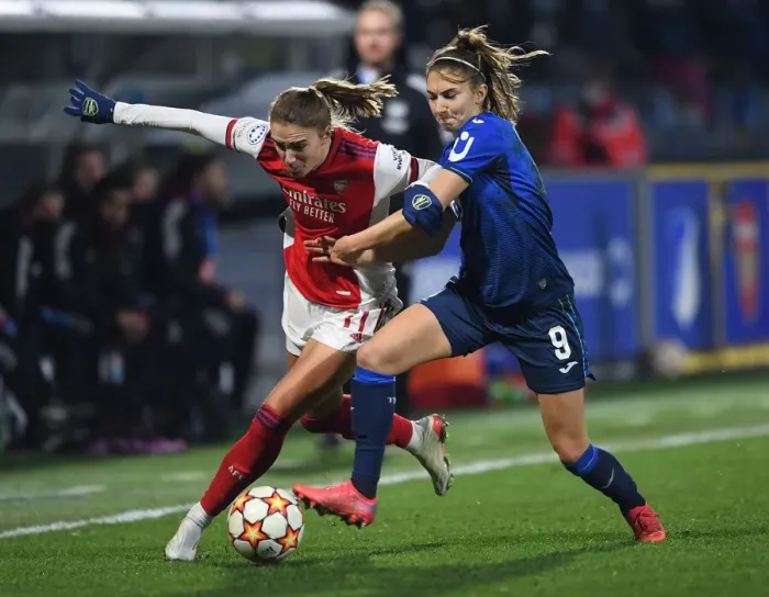Framed Print : Champions League Clash: Vivianne Miedema Faces Off Against Hoffenheim's Katharina Naschenweng Framed Print : Champions League Clash: Vivianne Miedema Faces Off Against Hoffenheim's Katharina Naschenweng