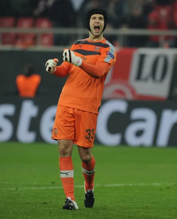 Framed Print : Champions League Glory: Petr Cech's Triumphant Night with Arsenal at Olympiacos (2015-16) Framed Print : Champions League Glory: Petr Cech's Triumphant Night with Arsenal at Olympiacos (2015-16)