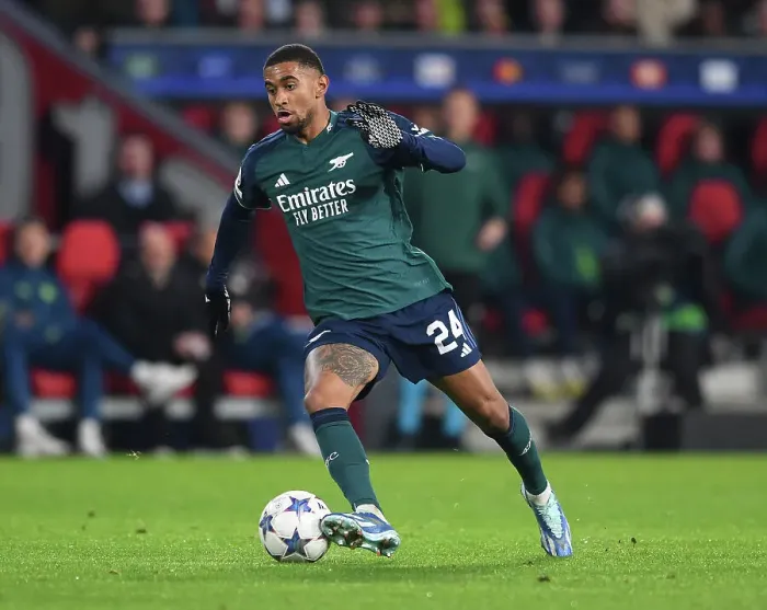 Framed Print : Champions League Group B: Arsenal's Reiss Nelson Faces Off Against PSV Eindhoven at Philips Stadion