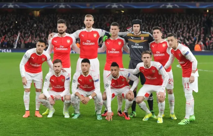 Framed Print : Champions League Showdown: Arsenal FC vs. FC Barcelona - Arsenal's Line-Up at Emirages Stadium Framed Print : Champions League Showdown: Arsenal FC vs. FC Barcelona - Arsenal's Line-Up at Emirages Stadium