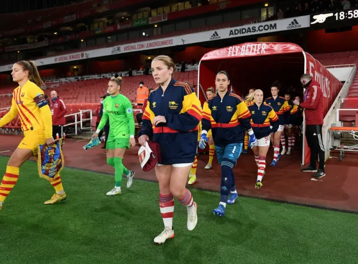 Framed Print : Champions League Showdown: Arsenal Women vs. FC Barcelona