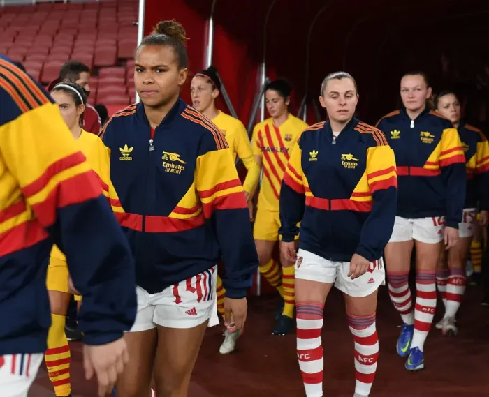Framed Print : Champions League Showdown: Arsenal Women vs. FC Barcelona