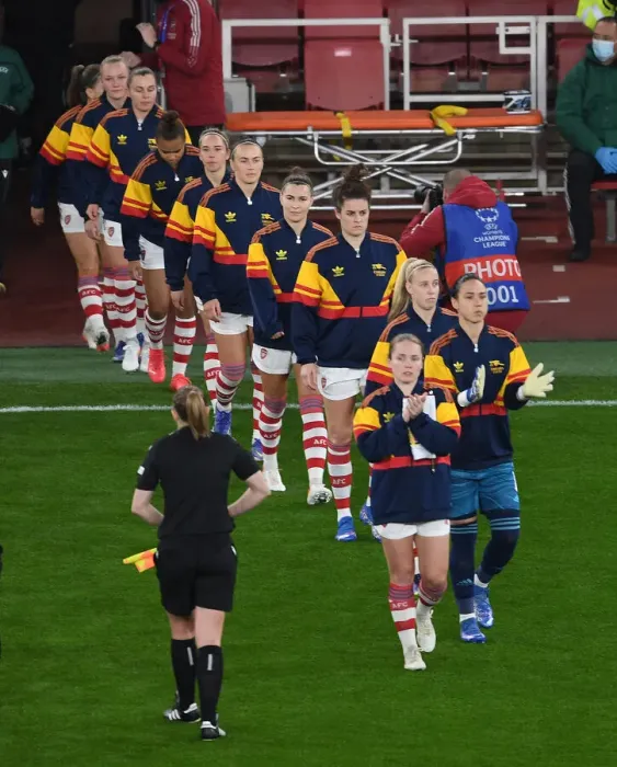 Framed Print : Champions League Showdown: Arsenal Women vs. FC Barcelona at Emirates Stadium