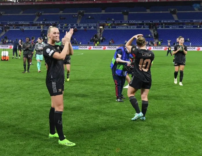 Framed Print : Champions League Showdown: Arsenal Women vs. Olympique Lyonnais in Lyon