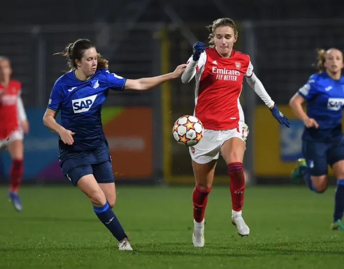 Framed Print : Champions League Showdown: Miedema vs. Feldkamp - A Clash of Stars: Arsenal's Vivianne Miedema vs. Hoffenheim's Jana Feldkamp Framed Print : Champions League Showdown: Miedema vs. Feldkamp - A Clash of Stars: Arsenal's Vivianne Miedema vs. Hoffenheim's Jana Feldkamp