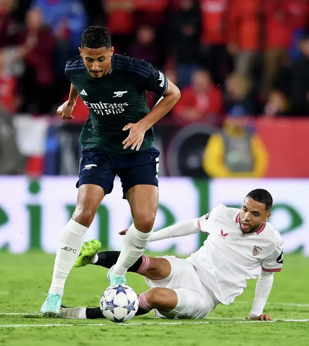Framed Print : Champions League Showdown: Saliba vs. En-Nesyri - Sevilla vs. Arsenal (2023-24): A Battle of Titans Framed Print : Champions League Showdown: Saliba vs. En-Nesyri - Sevilla vs. Arsenal (2023-24): A Battle of Titans
