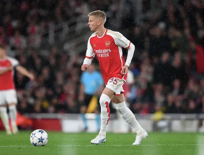 Framed Print : Champions League Showdown: Zinchenko's Standout Performance - Arsenal vs. PSV Eindhoven (2023-24)