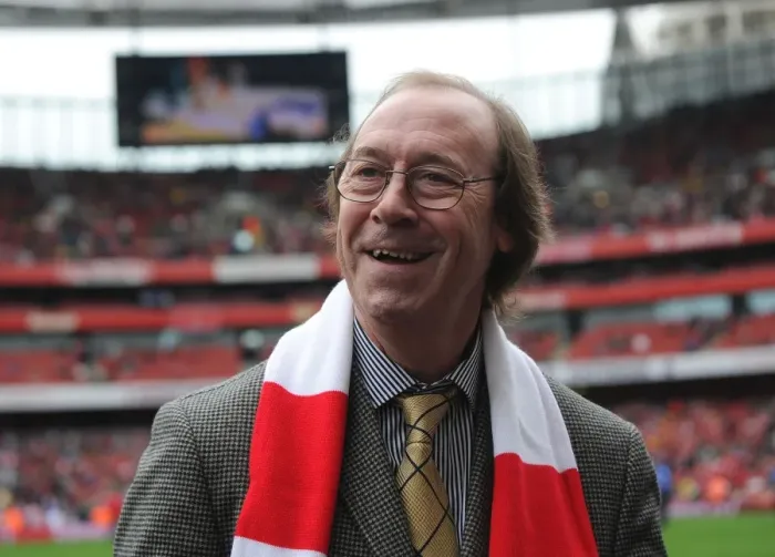 Framed Print : Charlie George Inspires Arsenal Fans at Half Time vs Stoke City, 2013