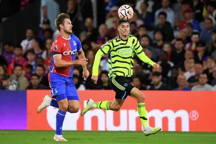 Framed Print : Chasing Victory: Havertz and Andersen Battle it Out in Crystal Palace vs. Arsenal Premier League Clash Framed Print : Chasing Victory: Havertz and Andersen Battle it Out in Crystal Palace vs. Arsenal Premier League Clash