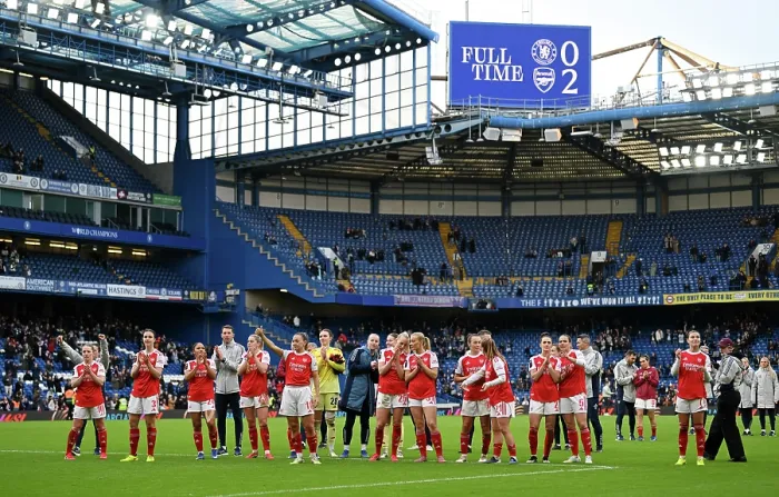 Framed Print : Chelsea FC v Arsenal - Barclays Women's Super League Chelsea FC v Arsenal - Barclays Women's Super League