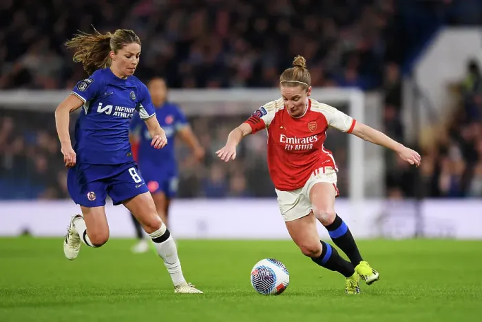 Framed Print : Chelsea FC v Arsenal FC - Barclays Women´s Super League Chelsea FC v Arsenal FC - Barclays Women´s Super League