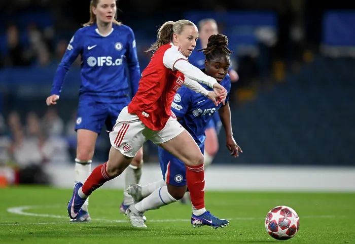 Framed Print : Chelsea FC v Arsenal FC - UEFA Women's Champions League 2025 / 26 Quarter-finals Second Leg