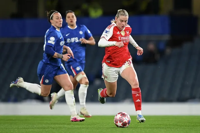 Framed Print : Chelsea FC v Arsenal FC - UEFA Women's Champions League 2025 / 26 Quarter-finals Second Leg