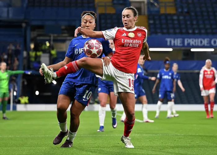 Framed Print : Chelsea FC v Arsenal FC - UEFA Women's Champions League 2025 / 26 Quarter-finals Second Leg Framed Print : Chelsea FC v Arsenal FC - UEFA Women's Champions League 2025 / 26 Quarter-finals Second Leg