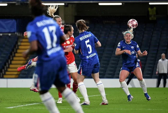 Framed Print : Chelsea FC v Arsenal FC - UEFA Women's Champions League 2025 / 26 Quarter-finals Second Leg Framed Print : Chelsea FC v Arsenal FC - UEFA Women's Champions League 2025 / 26 Quarter-finals Second Leg