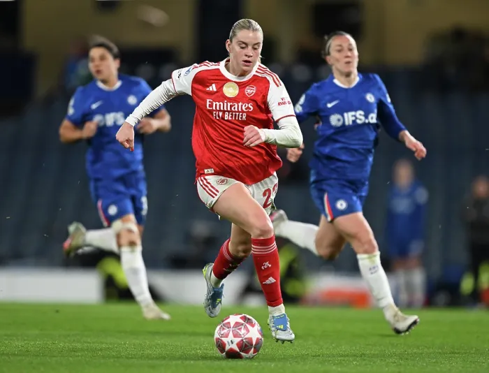 Framed Print : Chelsea FC v Arsenal FC - UEFA Women's Champions League 2025 / 26 Quarter-finals Second Leg Chelsea FC v Arsenal FC - UEFA Women's Champions League 2025 / 26 Quarter-finals