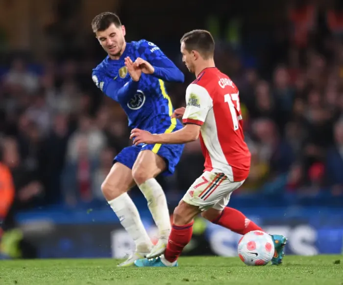 Framed Print : Chelsea vs Arsenal: Intense Battle - Premier League 2021-22: Cedric Soares Fouled by Mason Mount Framed Print : Chelsea vs Arsenal: Intense Battle - Premier League 2021-22: Cedric Soares Fouled by Mason Mount