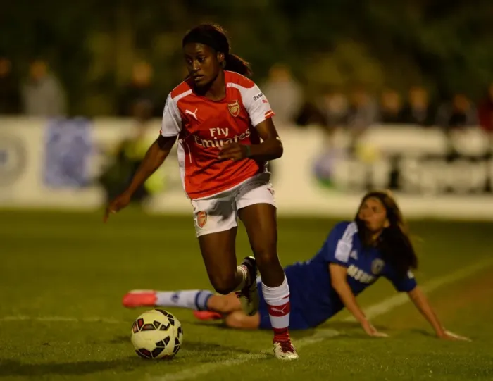 Framed Print : Chioma Obogagu Outpaces Rival: Arsenal Ladies vs. Chelsea Ladies WSL Clash Framed Print : Chioma Obogagu Outpaces Rival: Arsenal Ladies vs. Chelsea Ladies WSL Clash