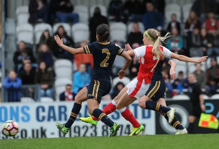 Framed Print : Chloe Kelly Scores Seven-Goal Blitz: Arsenal Ladies Crush Tottenham Hotspur Ladies in FA Cup