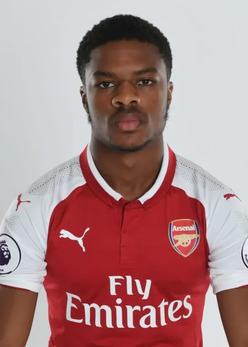 Framed Print : Chuba Akpom at Arsenal 2017-18 Team Photocall