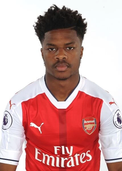 Chuba Akpom at Arsenal's 2016-17 First Team Photocall
