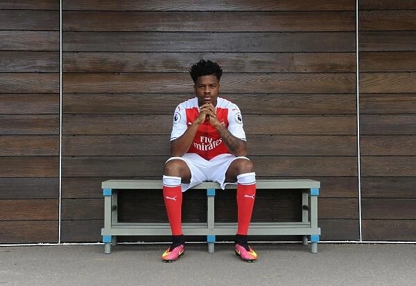 Chuba Akpom at Arsenal's 2016-17 First Team Photocall