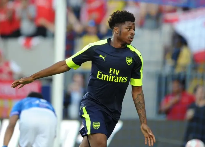 Framed Print : Chuba Akpom Scores in Arsenal's Pre-Season Victory over CD Guadalajara