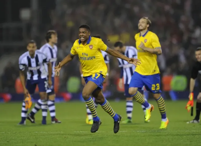 Framed Print : Chuba Akpom Scores the Winning Penalty: West Bromwich Albion vs. Arsenal - Capital One Cup 2013-14 Framed Print : Chuba Akpom Scores the Winning Penalty: West Bromwich Albion vs. Arsenal - Capital One Cup 2013-14