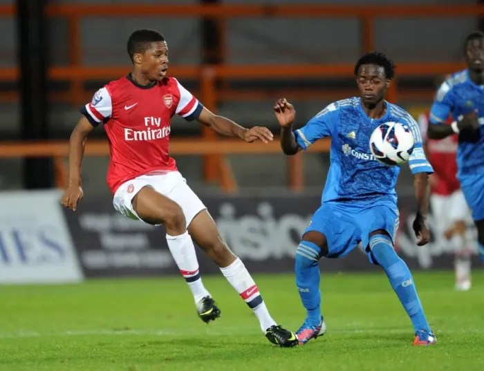 Framed Print : Chuba Akpom vs. Ricardo Charles: Intense Battle at Arsenal U19 vs. Marseille (NextGen Series 2012-13) Framed Print : Chuba Akpom vs. Ricardo Charles: Intense Battle at Arsenal U19 vs. Marseille (NextGen Series 2012-13)