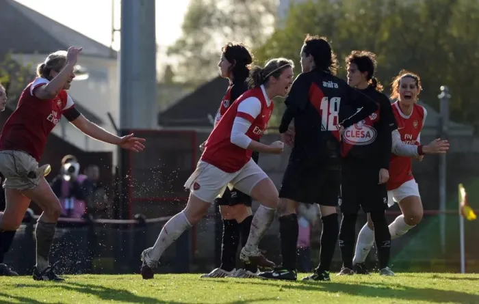 Framed Print : Ciara Grant's Triumph: Arsenal Ladies Third Goal vs. Rayo Vallecano in UEFA Champions League (Arsenal 4-1)
