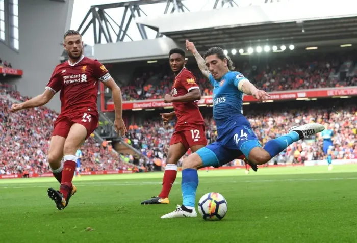Framed Print : Clash at Anfield: Bellerin vs. Henderson & Gomez - Liverpool vs. Arsenal, 2017-18 Premier League Framed Print : Clash at Anfield: Bellerin vs. Henderson & Gomez - Liverpool vs. Arsenal, 2017-18 Premier League