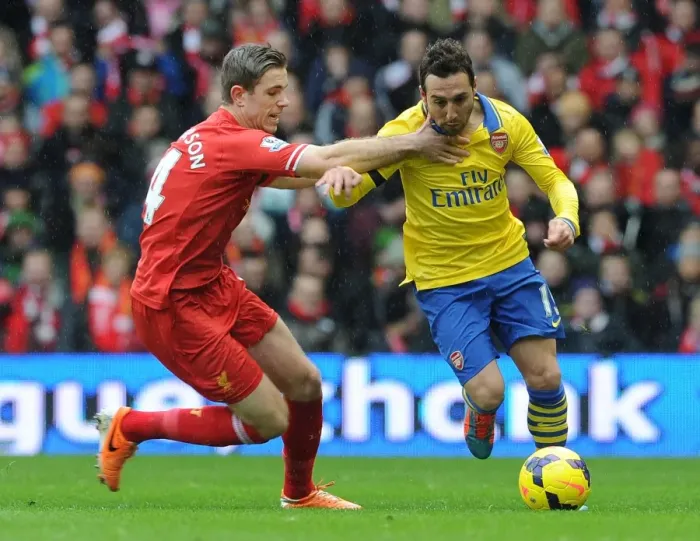 Framed Print : Clash at Anfield: Cazorla vs Henderson
