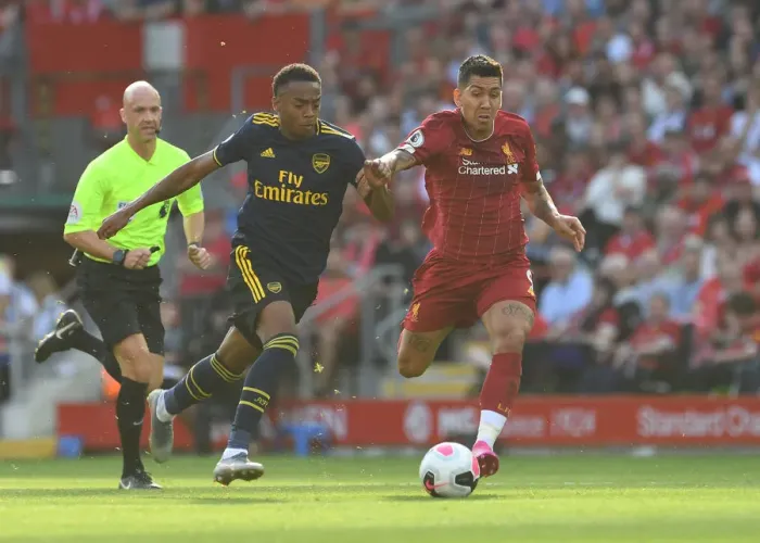 Framed Print : Clash at Anfield: Liverpool vs. Arsenal - Premier League Showdown (2019-20)