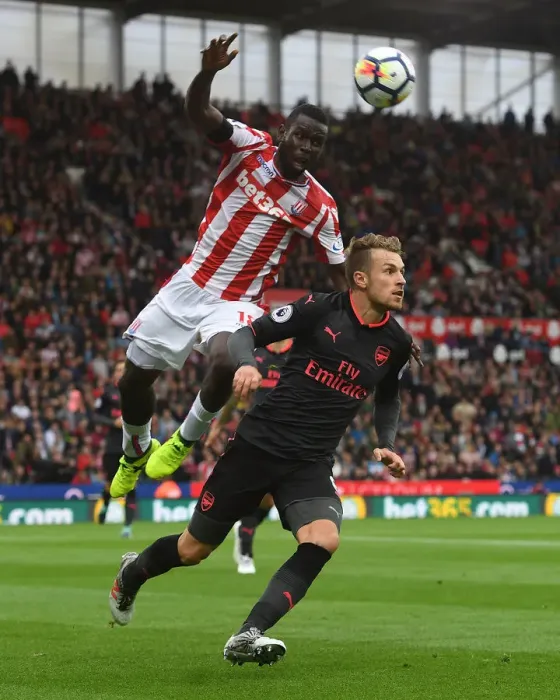 Framed Print : Clash at the Bet365: Ramsey vs. Diouf in Stoke City vs. Arsenal Framed Print : Clash at the Bet365: Ramsey vs. Diouf in Stoke City vs. Arsenal