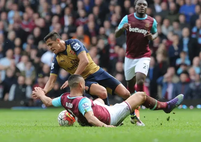 Framed Print : Clash at The Boleyn Ground: West Ham vs. Arsenal, Premier League Battle, 2016