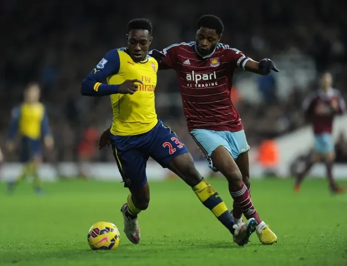 Framed Print : Clash at the Boleyn: Welbeck vs. Song in the West Ham United vs. Arsenal Premier League Battle Framed Print : Clash at the Boleyn: Welbeck vs. Song in the West Ham United vs. Arsenal Premier League Battle