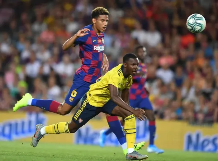Framed Print : Clash at the Camp: FC Barcelona vs. Arsenal - Pre-Season Battle
