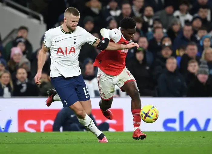 Framed Print : Clash in the Capital: Nketiah vs. Dier - Tottenham vs. Arsenal, Premier League 2022-23 Framed Print : Clash in the Capital: Nketiah vs. Dier - Tottenham vs. Arsenal, Premier League 2022-23