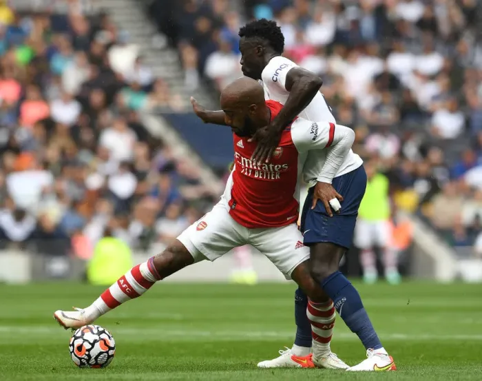 Framed Print : Clash of the Capital Rivals: Lacazette vs. Sanchez - Tottenham vs. Arsenal, 2021-22