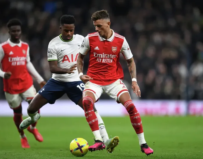 Framed Print : Clash in the Capital: White vs. Sessegnon - Tottenham vs. Arsenal, Premier League 2022-23