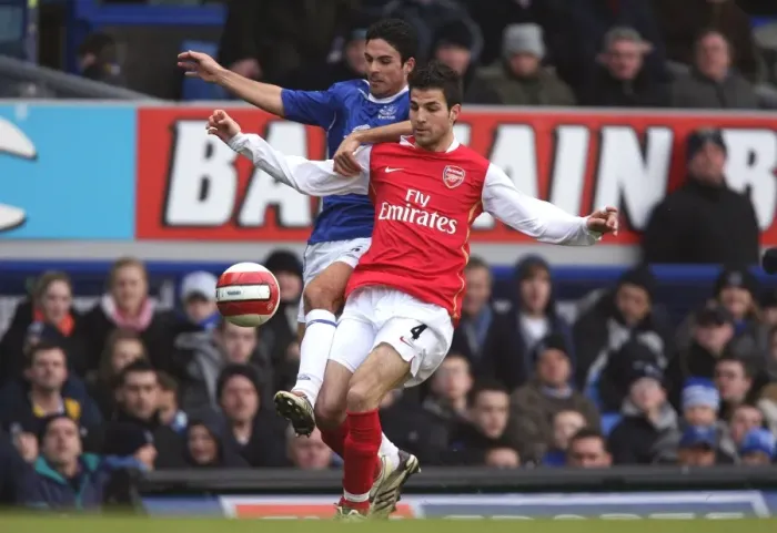 Framed Print : Clash of Captains: Fabregas vs. Arteta at Goodison Park, Everton 1:0 Arsenal, 2007 Framed Print : Clash of Captains: Fabregas vs. Arteta at Goodison Park, Everton 1:0 Arsenal, 2007
