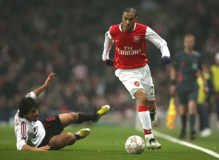 Framed Print : Clash of Champions: Gael Clichy (Arsenal) vs. Gennaro Gattuso (AC Milan) - 0:0 Stalemate, UEFA Champions League, Emirates Stadium, 2008 Framed Print : Clash of Champions: Gael Clichy (Arsenal) vs. Gennaro Gattuso (AC Milan) - 0:0 Stalemate, UEFA Champions League, Emirates Stadium, 2008