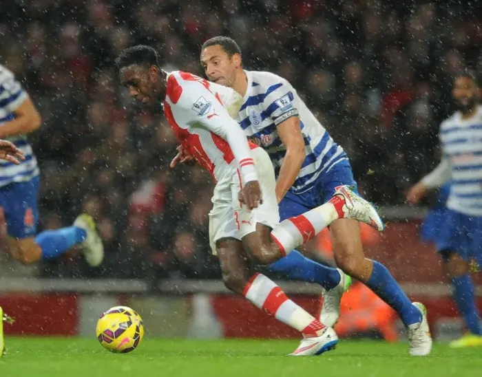 Framed Print : Clash of Champions: Welbeck vs. Ferdinand - Arsenal vs. Queens Park Rangers, Premier League, 2014 Framed Print : Clash of Champions: Welbeck vs. Ferdinand - Arsenal vs. Queens Park Rangers, Premier League, 2014