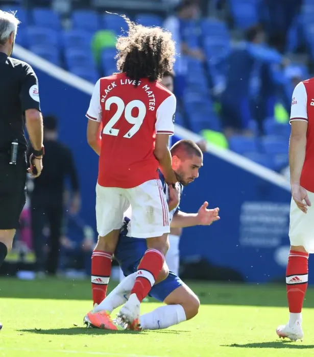 Framed Print : Clash at the Community Stadium: Brighton vs. Arsenal in Empty Premier League Match Framed Print : Clash at the Community Stadium: Brighton vs. Arsenal in Empty Premier League Match