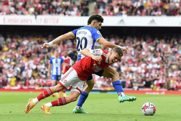 Framed Print : Clash at Emirates: Arsenal vs Brighton & Hove Albion, 2022-23 Premier League
