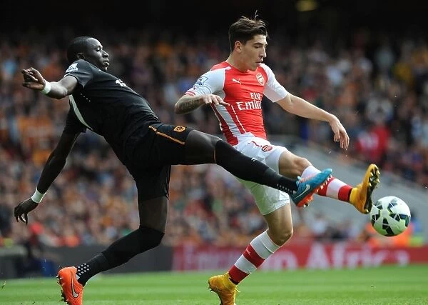 Clash at Emirates: Bellerin vs Diame, Arsenal vs Hull City, 2014-15 Premier League